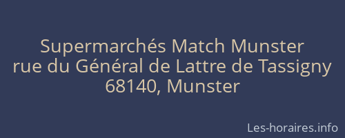 Supermarchés Match Munster