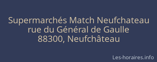Supermarchés Match Neufchateau