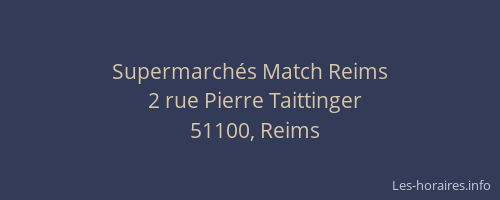 Supermarchés Match Reims