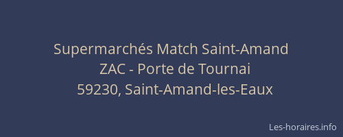 Supermarchés Match Saint-Amand