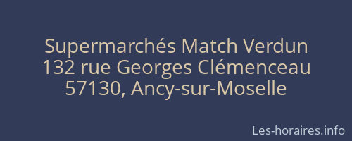 Supermarchés Match Verdun