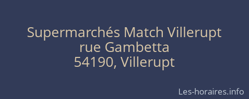 Supermarchés Match Villerupt