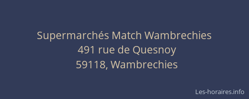 Supermarchés Match Wambrechies