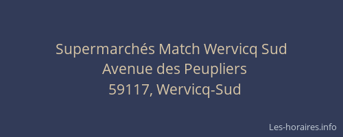Supermarchés Match Wervicq Sud