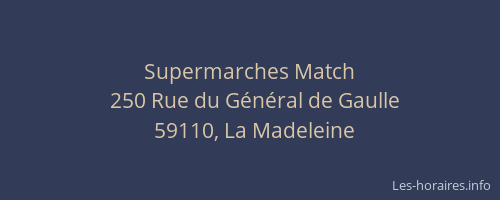 Supermarches Match