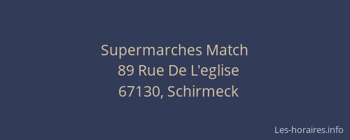 Supermarches Match