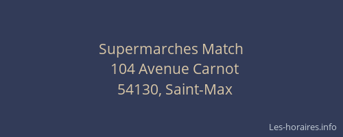 Supermarches Match