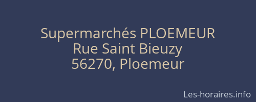 Supermarchés PLOEMEUR