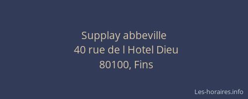 Supplay abbeville