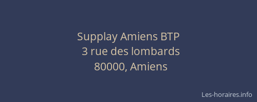 Supplay Amiens BTP