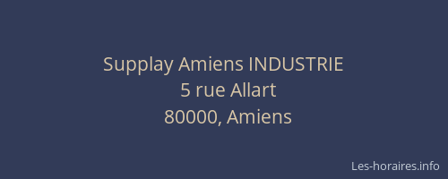 Supplay Amiens INDUSTRIE