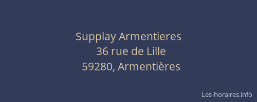 Supplay Armentieres