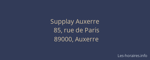 Supplay Auxerre