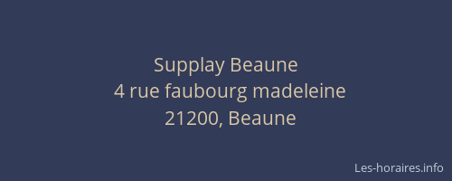 Supplay Beaune