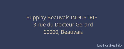 Supplay Beauvais INDUSTRIE