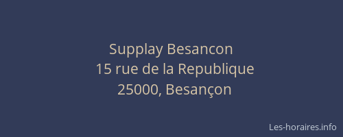 Supplay Besancon
