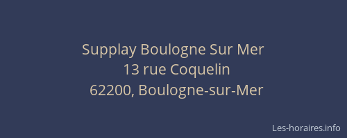 Supplay Boulogne Sur Mer