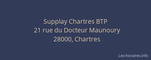 Supplay Chartres BTP