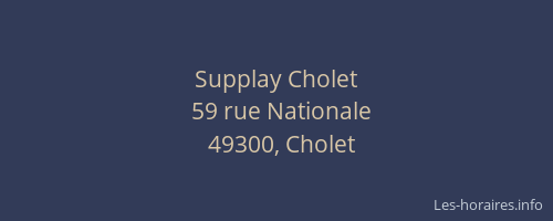 Supplay Cholet