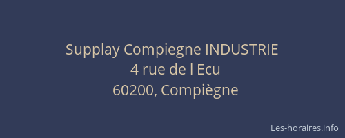 Supplay Compiegne INDUSTRIE