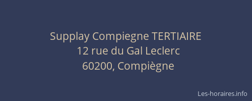 Supplay Compiegne TERTIAIRE