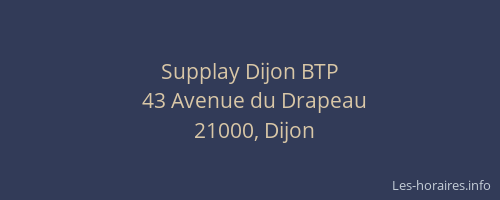 Supplay Dijon BTP