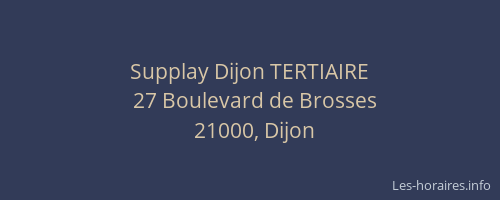 Supplay Dijon TERTIAIRE