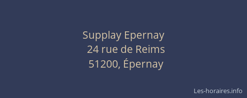 Supplay Epernay
