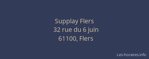 Supplay Flers