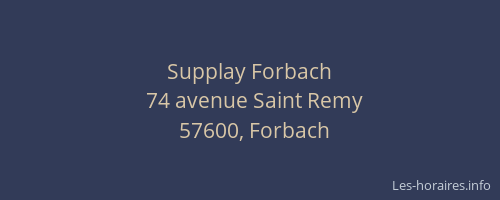 Supplay Forbach
