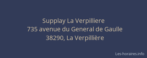 Supplay La Verpilliere