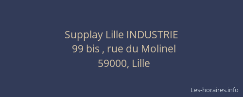 Supplay Lille INDUSTRIE