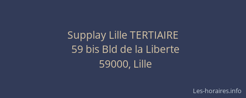 Supplay Lille TERTIAIRE