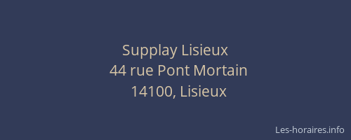 Supplay Lisieux
