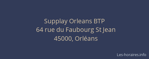 Supplay Orleans BTP