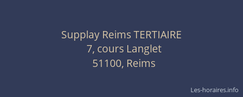 Supplay Reims TERTIAIRE