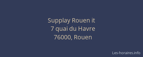 Supplay Rouen it