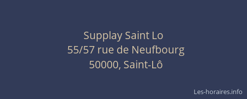 Supplay Saint Lo