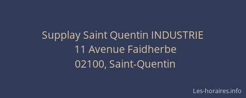 Supplay Saint Quentin INDUSTRIE