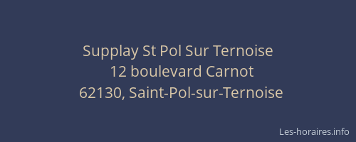 Supplay St Pol Sur Ternoise