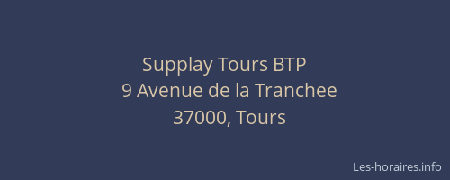Supplay Tours BTP
