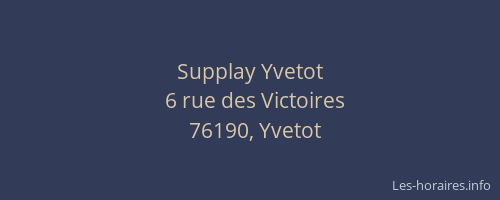 Supplay Yvetot