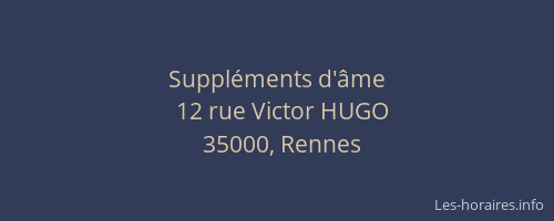Suppléments d'âme