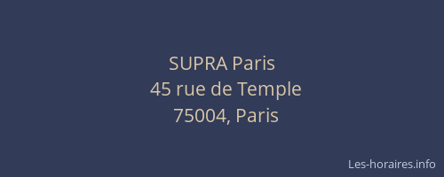 SUPRA Paris