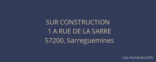 SUR CONSTRUCTION