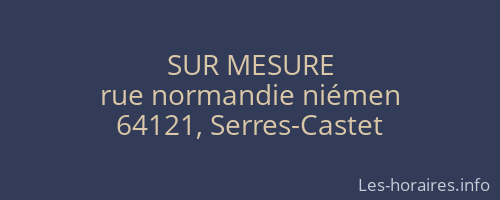 SUR MESURE