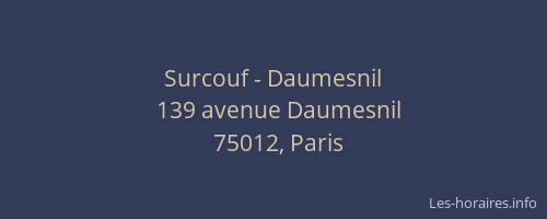 Surcouf - Daumesnil