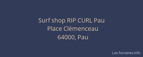 Surf shop RIP CURL Pau
