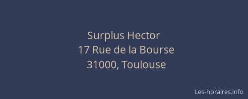 Surplus Hector