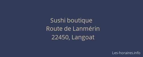 Sushi boutique